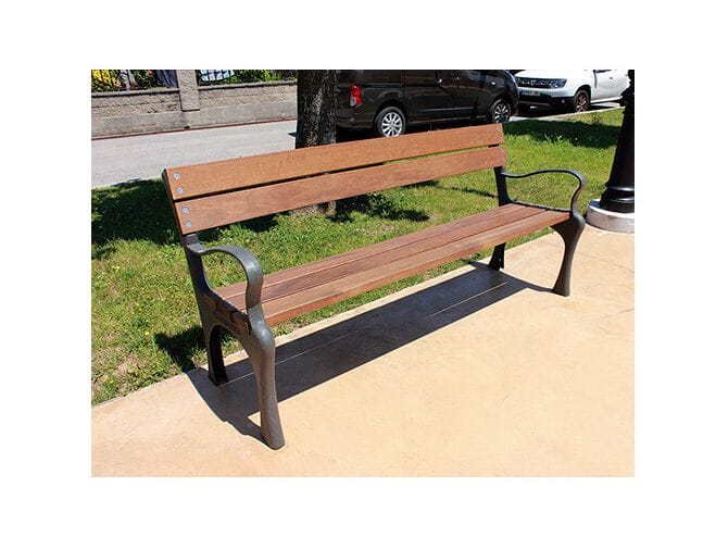 Деревянная скамья с подлокотниками EUROCOMITALIA современная мебель ARCH-00149803 - Вид №1