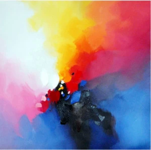 Картина на холсте 100х100 см "Концерт" EVENHOME КАРТИНЫ МАСЛОМ 129883 Голубой;красный;синий;разноцветный