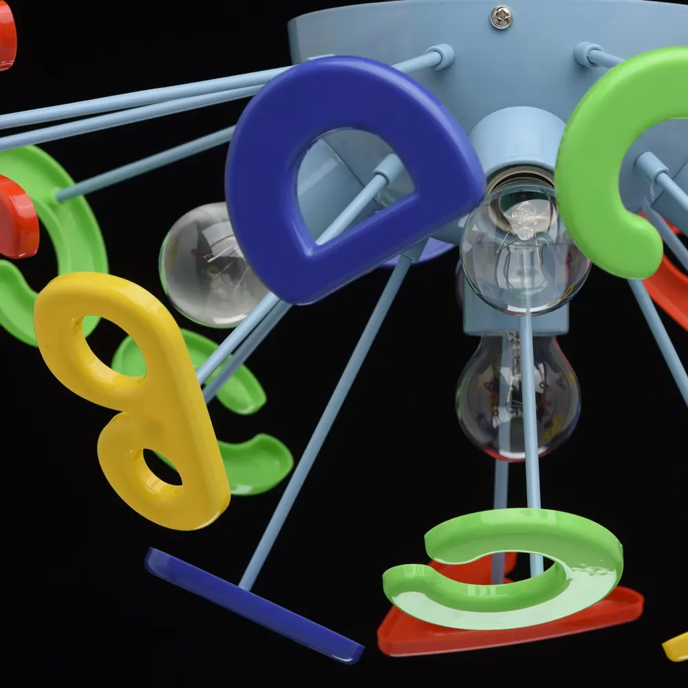 Люстра потолочная Алфавит 5xE14x40 Вт, металл/пластик, цвет мультиколор MW-Light STLM-2048384 - Вид №5