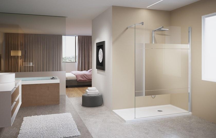 NOVELLINI Несъемная стена с зеркальной отделкой Kuadra h sun-id-1448930 - Вид №1