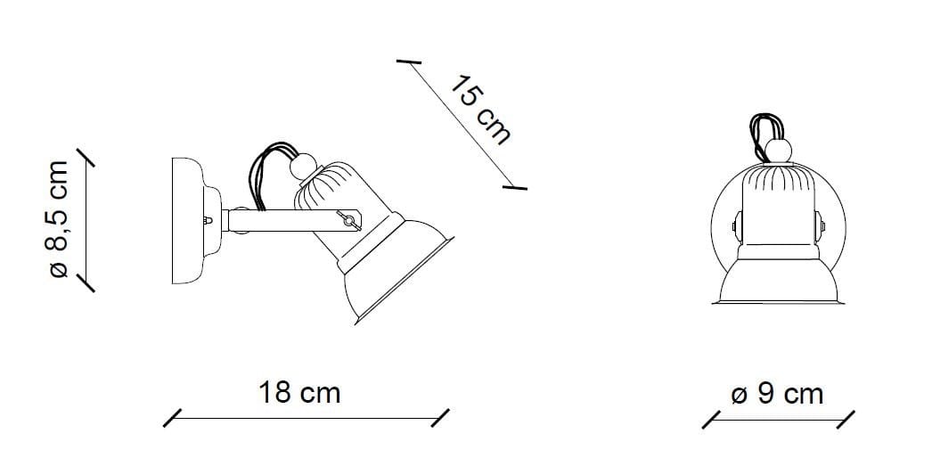 Керамический круглый поворотный настенный прожектор FERROLUCE ARCH-00139824 - Вид №7