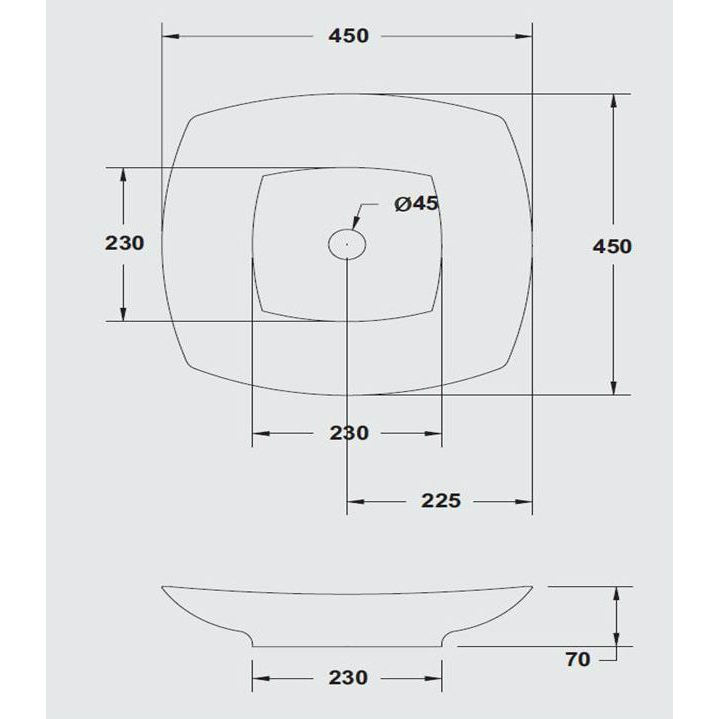 25378 Накладная раковина на столешницу  овальная Ceramica Hidra  - Вид №5