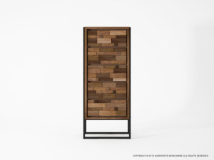 481_1181 Высокий комод с 5 ящиками Karpenter Carv'n in Black