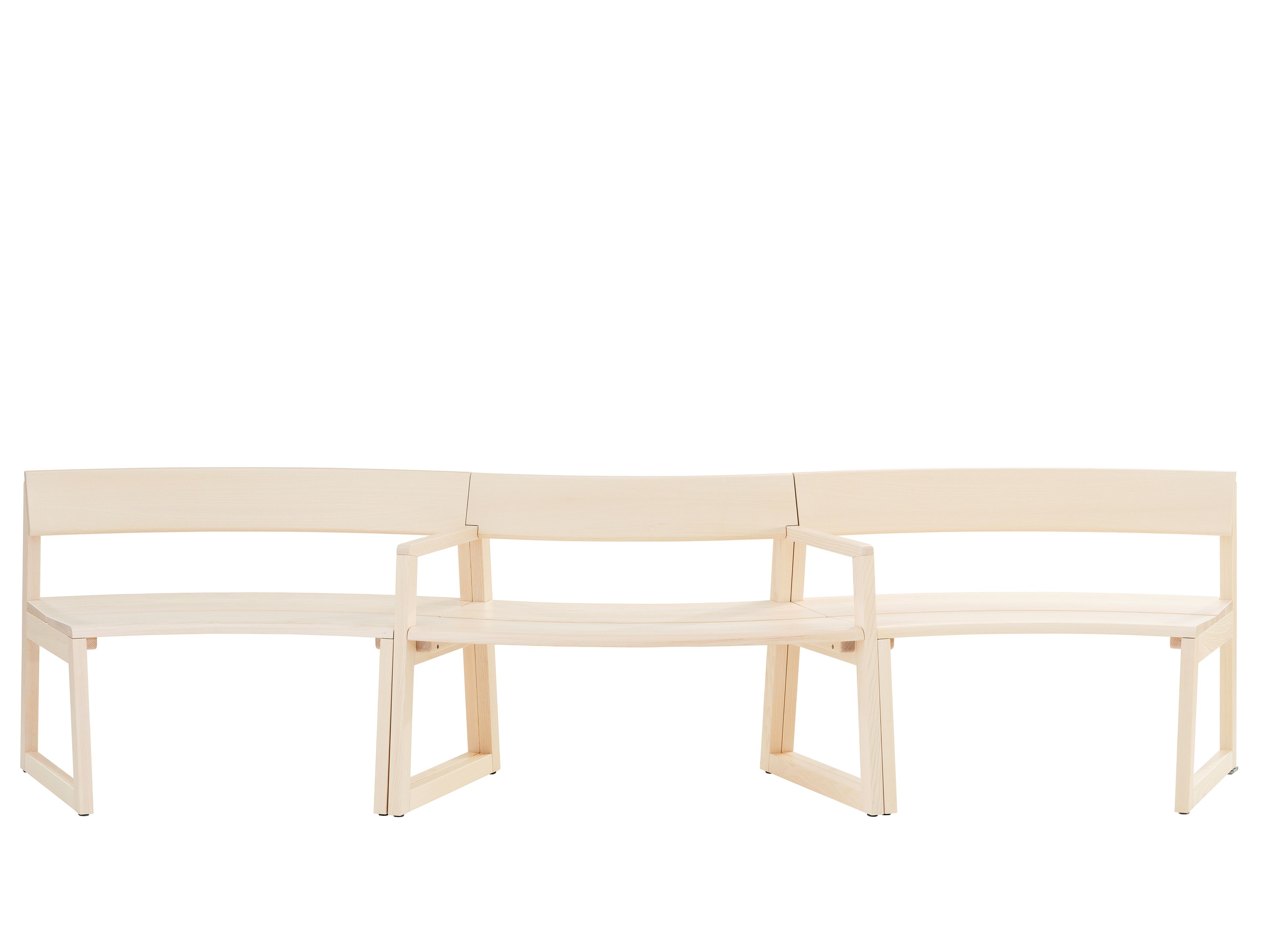 Модульная деревянная скамья со спинкой Karl Andersson Meander ARCH-00087248 - Вид №3