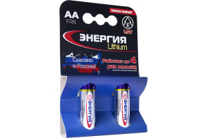 19670374 Батарейки Энергия Lithium FR6 АА 2 шт. Блистер Fr6/2 АО Энергия