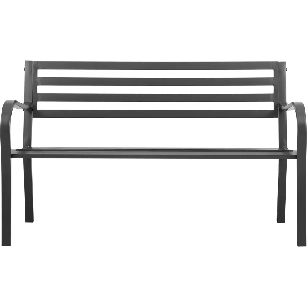 Скамья садовая 128x56x81 см сталь антрацит 82566578 STLM-2021194 Santreyd Товар без серии - Вид №2