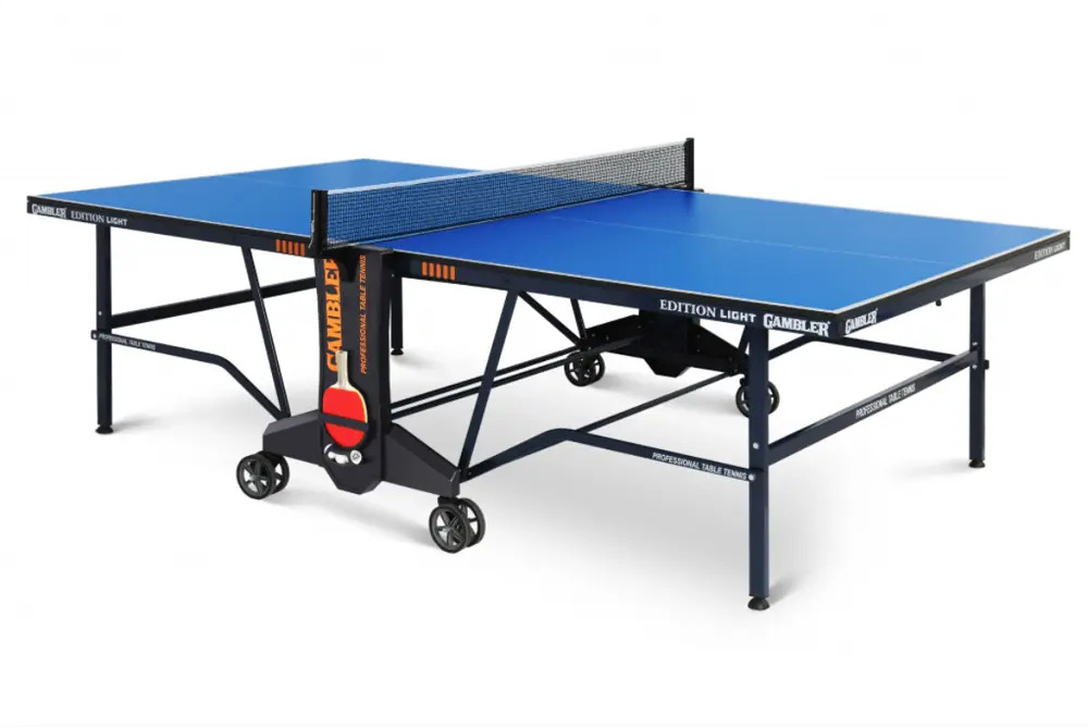 90588212 Стол теннисный складной Gambler Edition light Indoor blue 274 - 274 см х 152.5 см х 76 см МДФ синий STLM-0296778