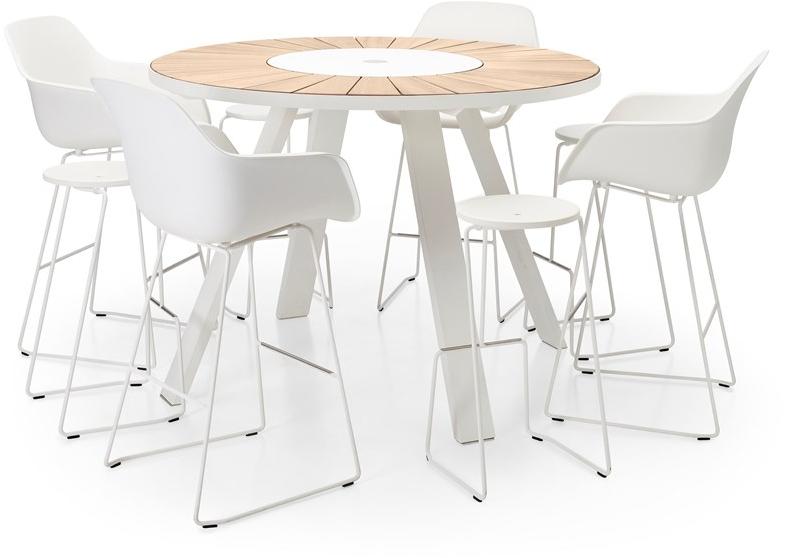 Extremis Высокий садовый стол в ироко с ленивой сьюзан Pantagruel sun-id-1384299 - Вид №3