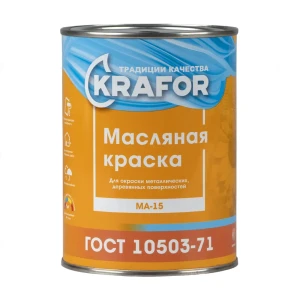 92727432 Масляная краска KRAFOR 26354 цвет салатовый 0.9 кг STLM-0854233