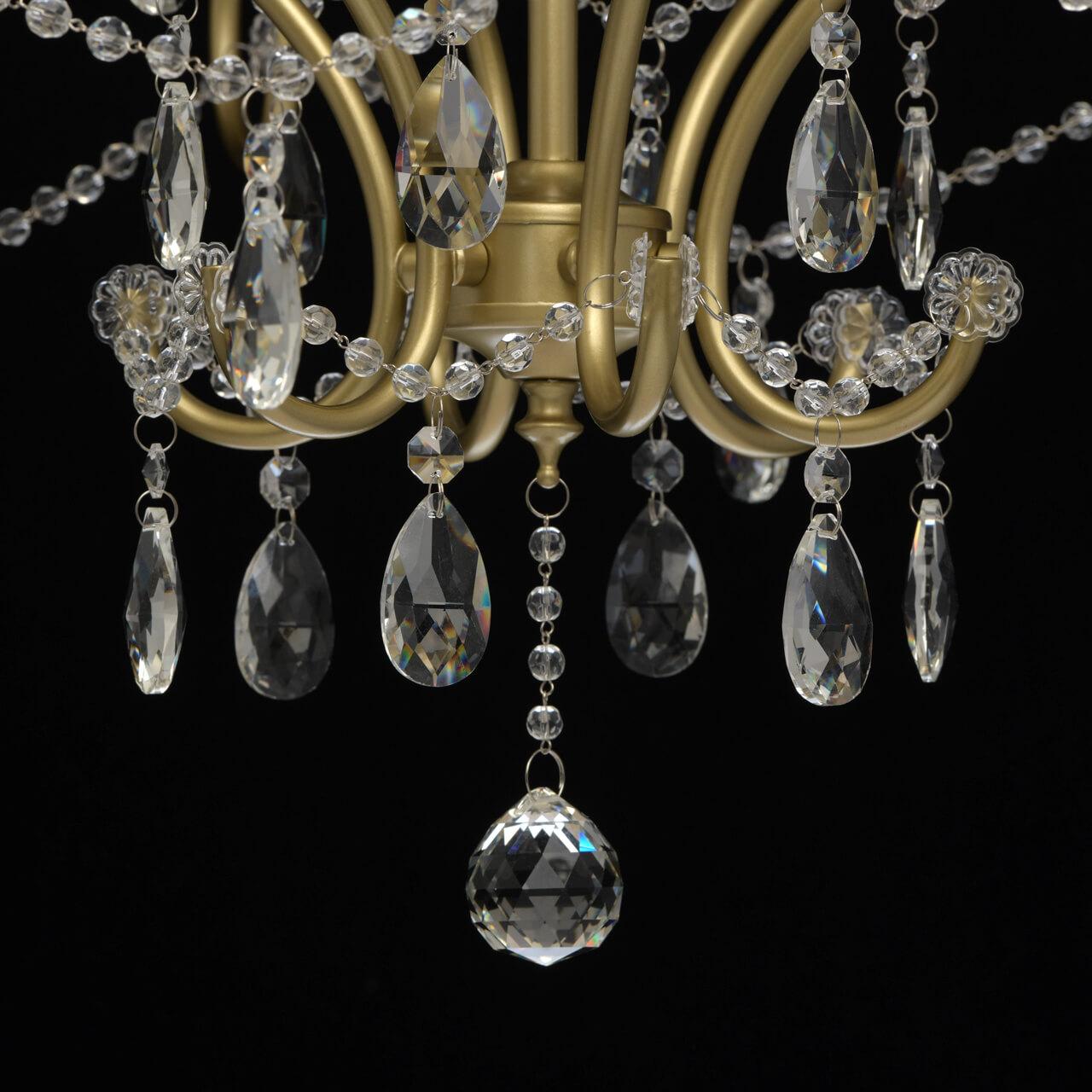 Подвесная люстра MW-Light Адель 10 373014606 MW-LIGHT ДИЗАЙНЕРСКИЕ, АДЕЛЬ 10 182180 Золотой  - Вид №2