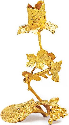 101936 Odiot Подсвечник Odiot "Виноградный лист" (серебро 925) Серебро 925 