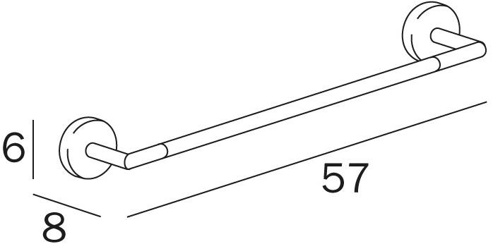 INDA® Вешалка для полотенец из хромированной латуни Forum A3618 - Вид №4