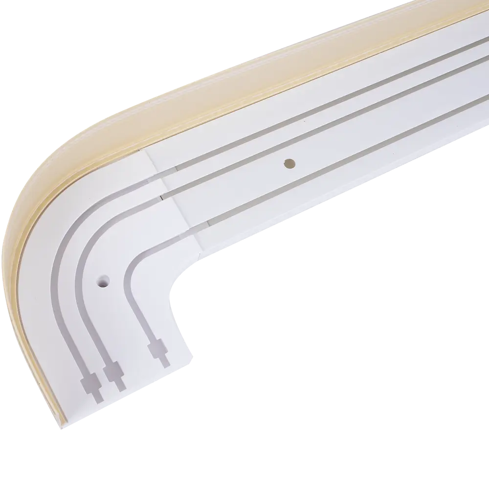 Карниз шинный трехрядный «Монарх» в наборе 200 см пластик цвет песок DOMLEGRAND STLM-2144356 - Вид №2