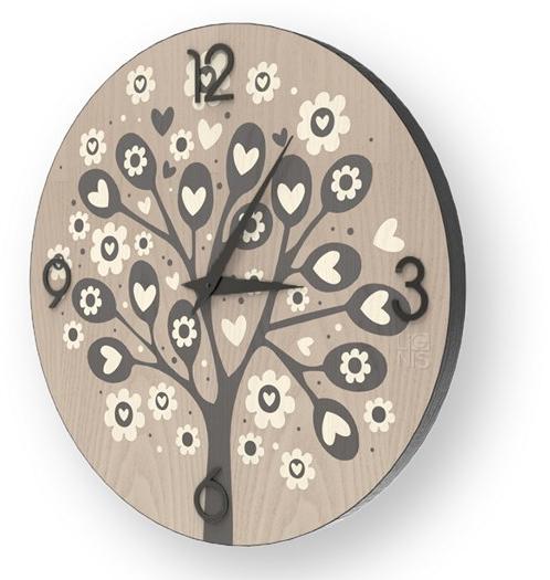 LIGNIS® Настенные часы из инкрустированного дерева Dolcevita love 10.040 / 10.118 - Вид №1