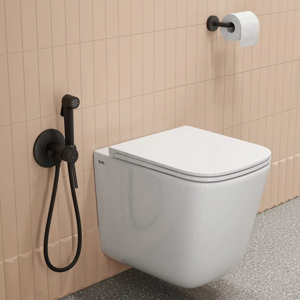 89348634 Гигиенический душ Iddis Odda ODDBLR0i08, набор со смесителем, цвет черный матовый STLM-0973500  - Вид №1