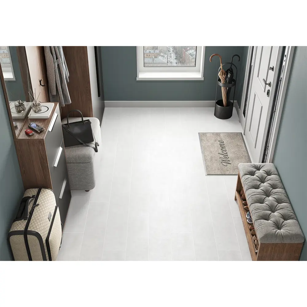 Глазурованный керамогранит Alma Ceramica Megapolis 07 20x90 см 1.62 м² матовый цвет белый STLM-2030101