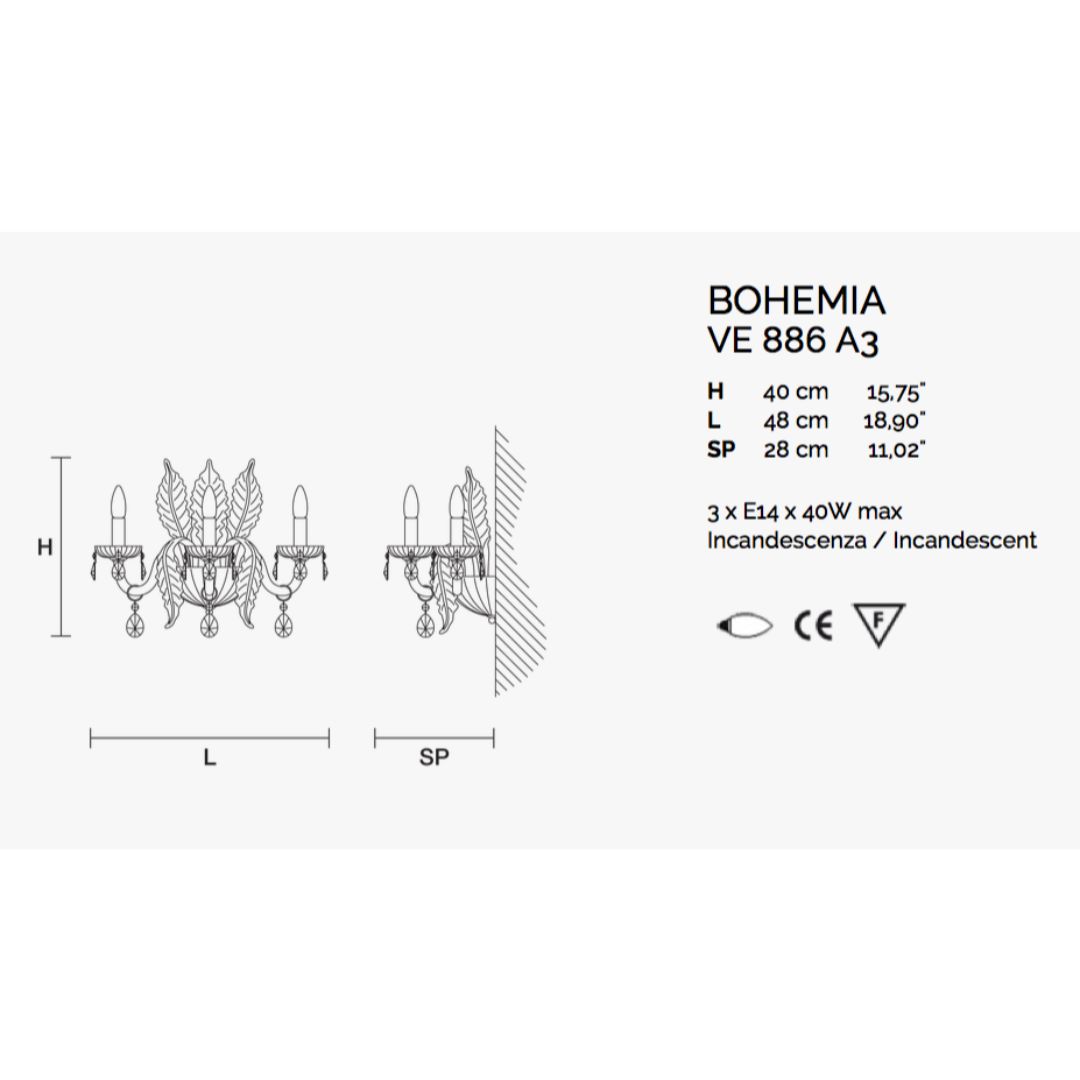 Masiero VE 886/A3 бра ve886a3 - Вид №1