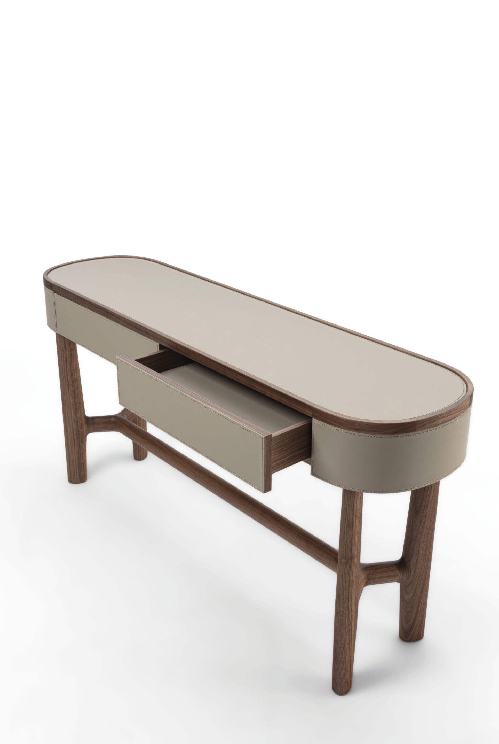 Овальная консоль из орехового дерева с ящиками Porada двадцать четыре ARCH-00060517 - Вид №3