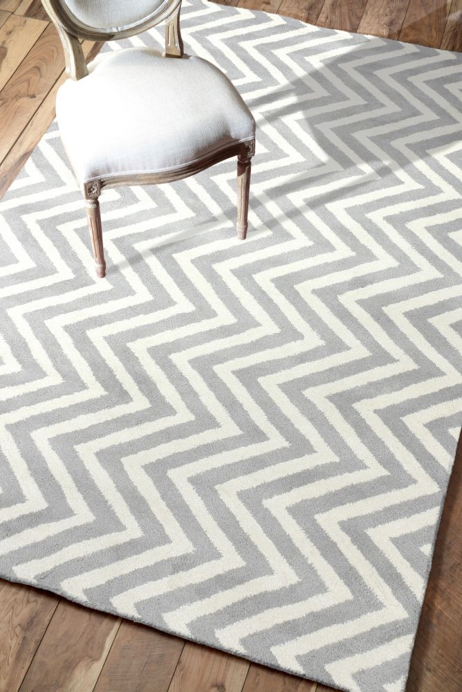 Ковер Zig Zag серый 140х200 DOLLY CAPRETS ДИЗАЙНЕРСКИЕ, ЗИГ ЗАГ 015199 Белый;серый  - Вид №1