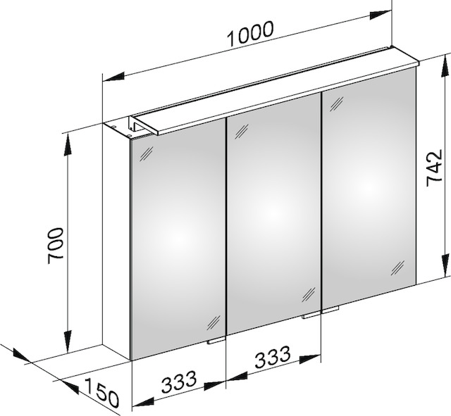 13604171301 Зеркальный шкаф KEUCO Royal L1 - Вид №3