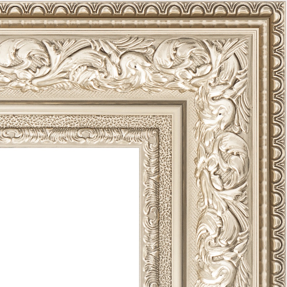 BY 6336 Зеркало напольное с гравировкой в багетной раме - виньетка серебро 109 mm EVOFORM Exclusive-G floor - Вид №5