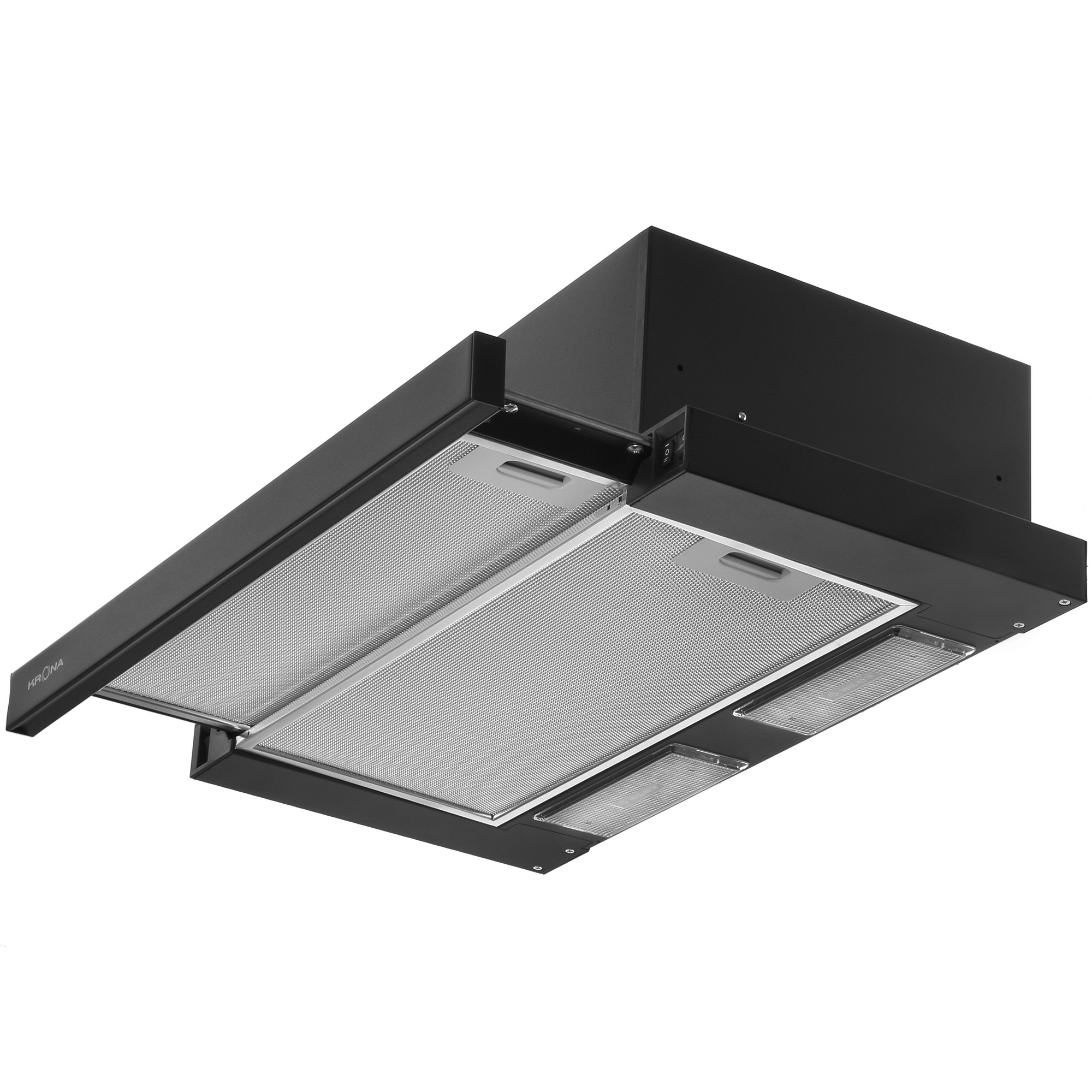 1611844 Вытяжка телескопическая KRONA KAMILLA 600 2DN черный/черный STDN-0014712 - Вид №3