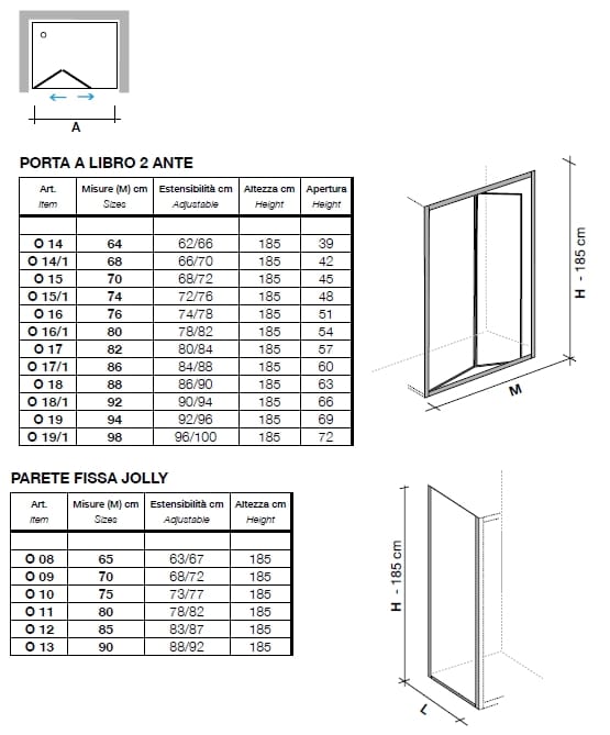 Кристалл ниша душевая кабина с сильфонной дверью Metidea золото ARCH-00073118 - Вид №2