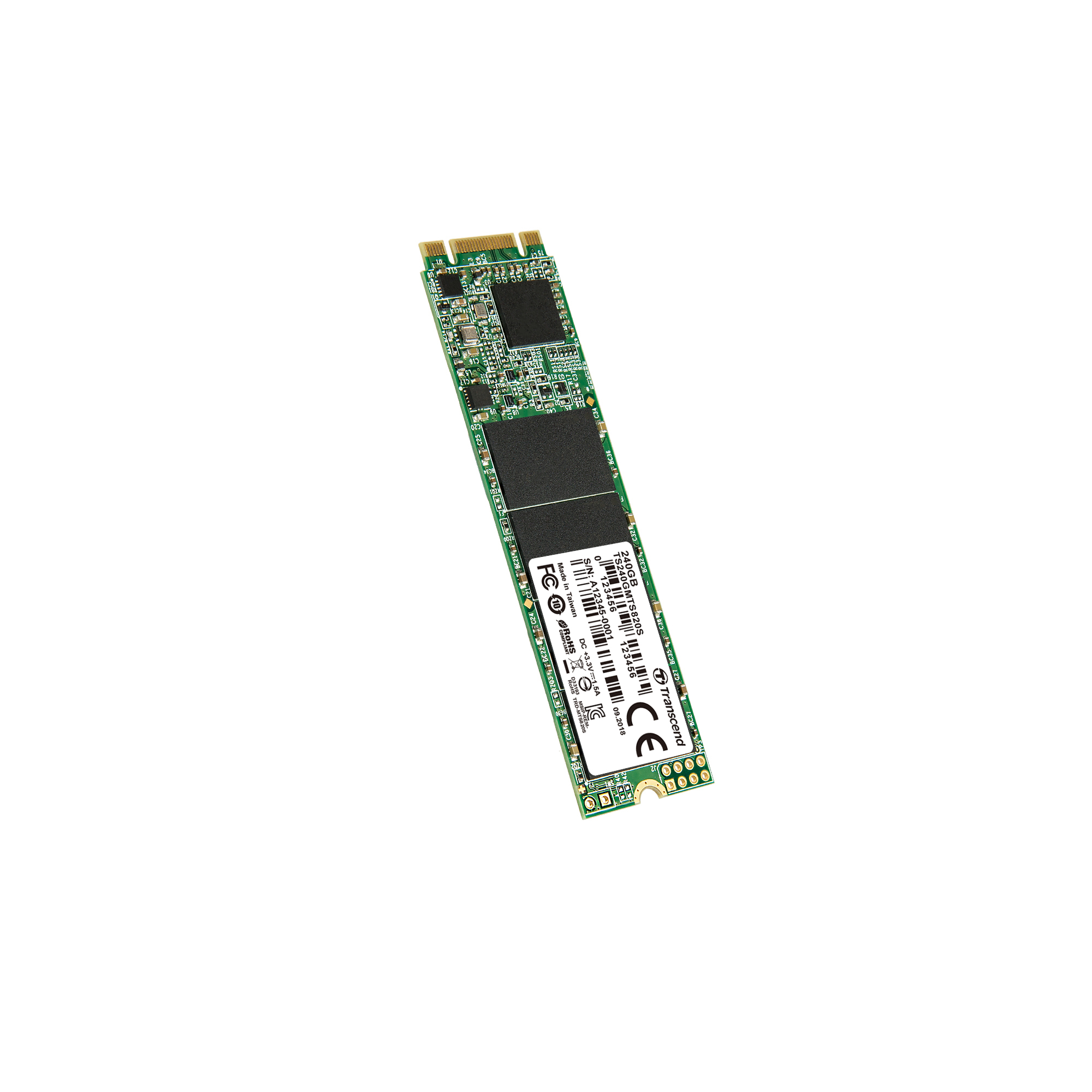 TS240GMTS820S 240gb, m.2 2280 ssd, sata3, tlc Transcend Santreyd  - Вид №2