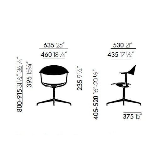 Деревянный стул с четырьмя спицами In Stock Vitra ARCH-00097827 - Вид №4