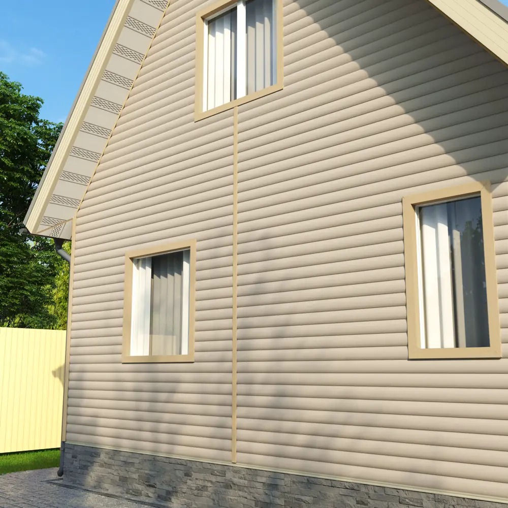 Сайдинг ПВХ MONLID блок-хаус 3 м бежевый STLM-2170750 - Вид №2
