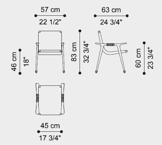 Кожаный стул с подлокотниками ETRO Home Interiors Dinka ARCH-00036305 - Вид №6