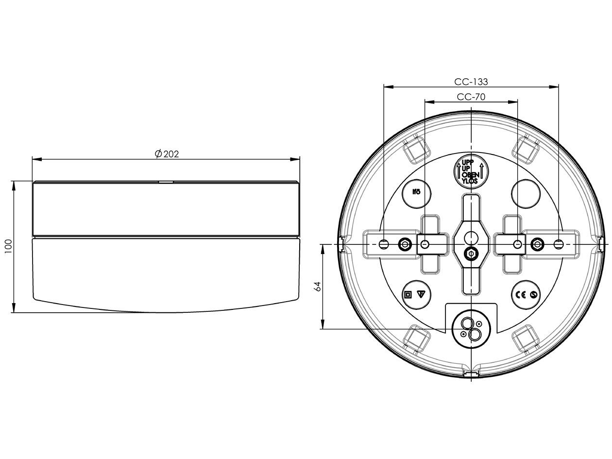 Настенный светильник / потолочный светильник из опалового стекла и фарфора Ifö Electric Opus ARCH-00022780 - Вид №6