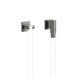 WATER TUBE Настенное колено Кнайпа с отдельными розетками и держателем шланга - матовая темная платина