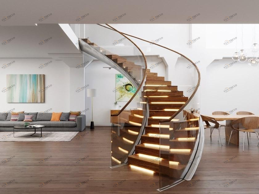 Siller Treppen Самонесущая винтовая лестница со светодиодной подсветкой Viper sun-id-1421875