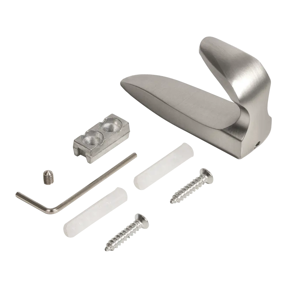 Крючок мебельный Ajax MB-LM/K-002 цвет матовый никель STLM-2168315 - Вид №2