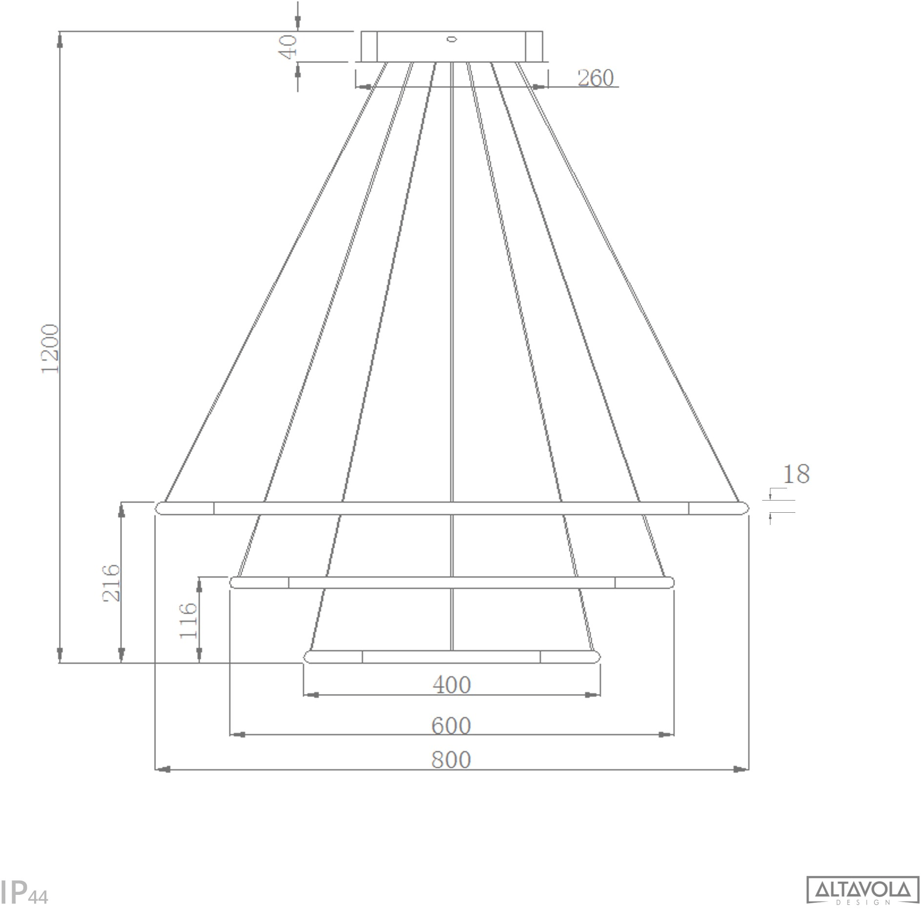 Altavola Design Светодиодный подвесной светильник из алюминия Led shape La075/p  - Вид №11