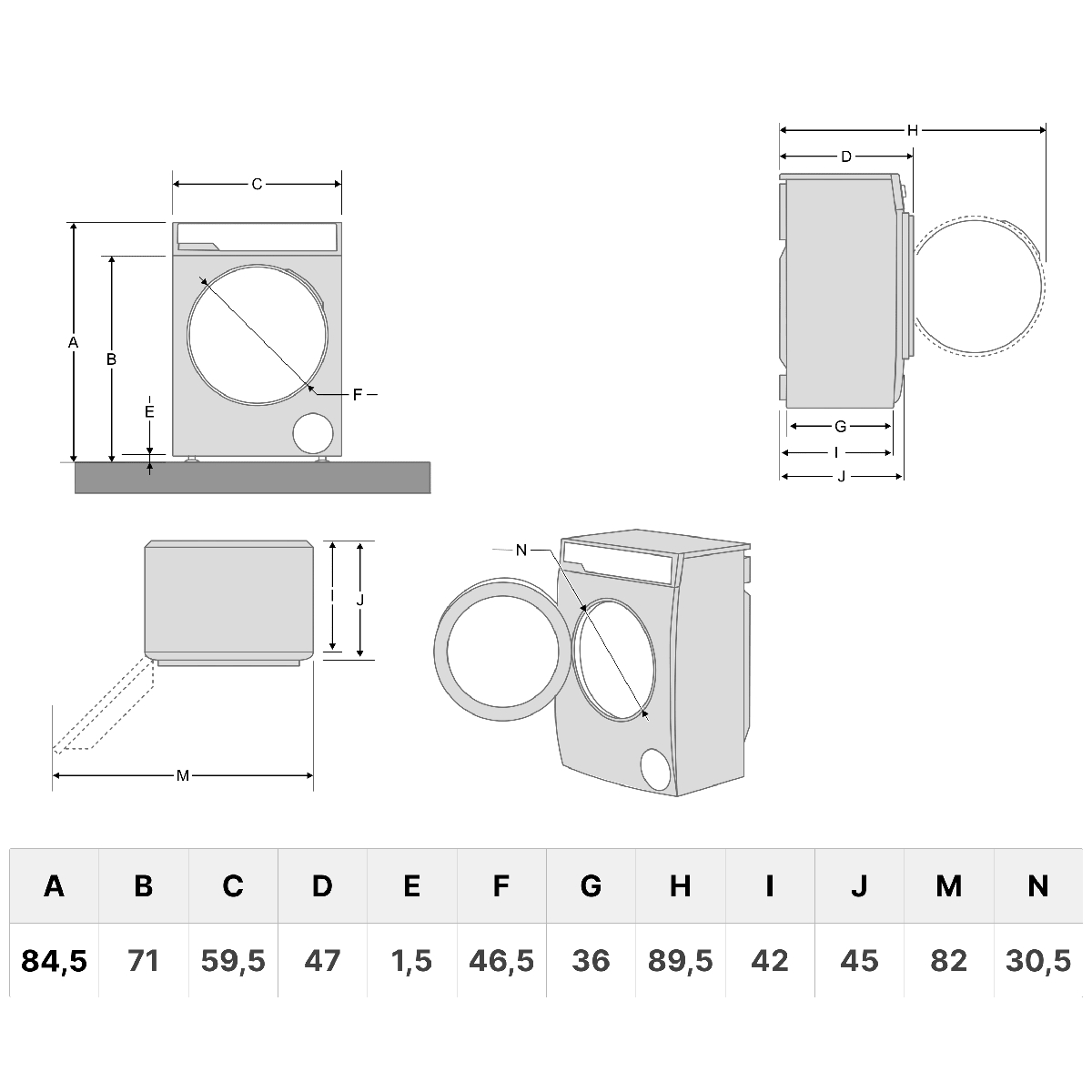 8169905 Стиральная машина Korting KWM 42ID1460 белый STDN-0095940 - Вид №12