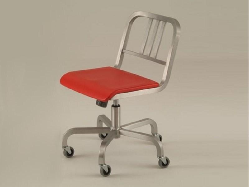 Emeco Вращающееся кресло из алюминия с колесами Nine-o™ sun-id-1471345 - Вид №10