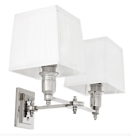 Бра Lexington Double от Eichholtz Белый/Хром 108636 EICHHOLTZ ПОД СТАРИНУ 059738 Белый;никель  - Вид №2