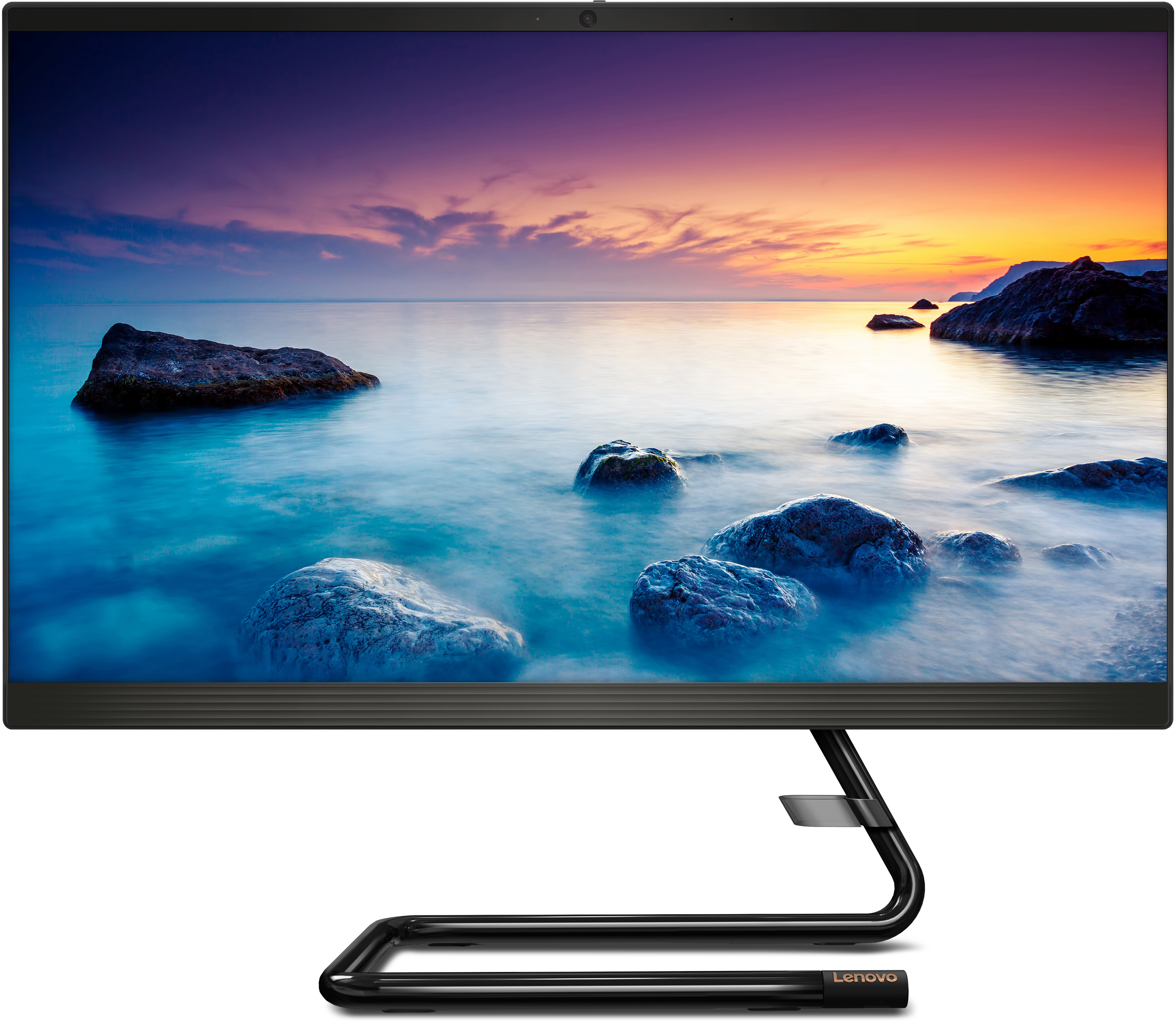 F0EA0048RK ideacentre aio a340-22igm 21.5"(1920x1080 ips)/intel celeron j4025(2ghz)/4096mb/128ssdgb/nodvd/int:intel uhd graphics 600/bt/wifi/war 1y/5.28kg/black/w10 + клавиатура, мышь usb Lenovo Santreyd  - Вид №1