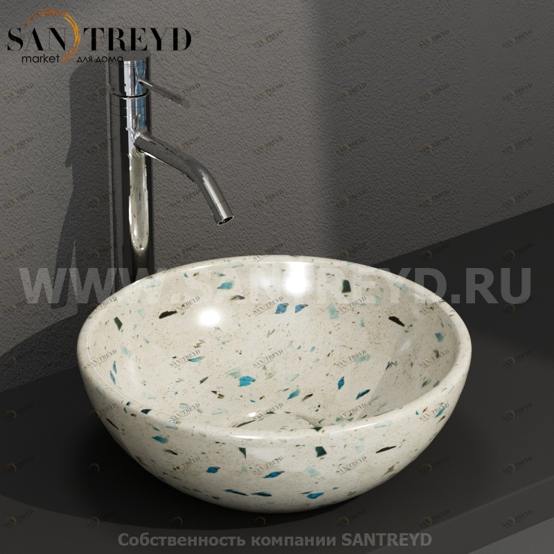 LAT41GB Накладная раковина на столешницу  круглая Ceramica Globo 