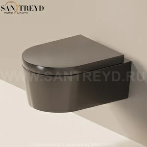 50649017 Подвесной унитаз настенный Черный Ceramica Flaminia Link Италия