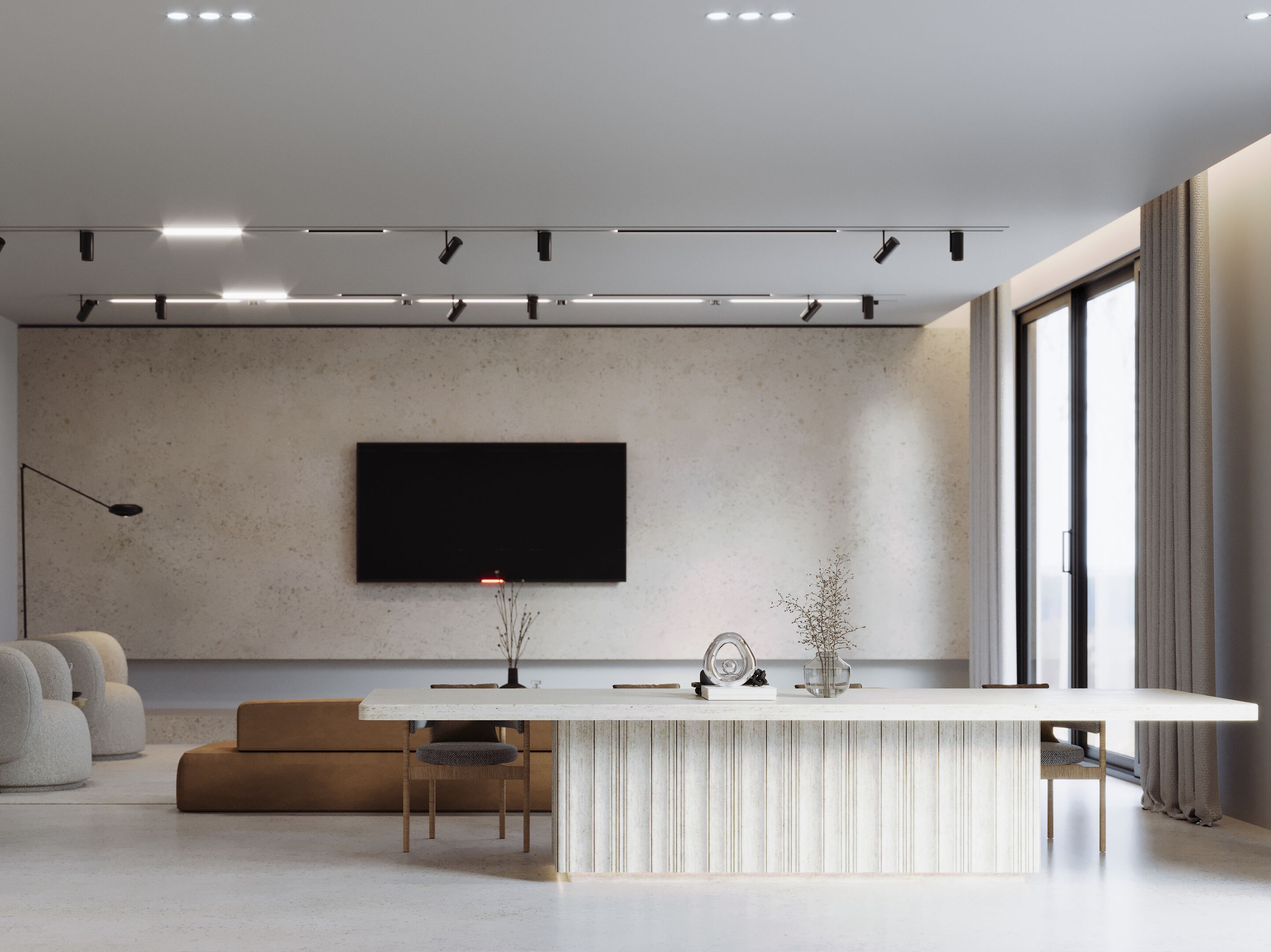 Прямоугольный стол из травертина Davani Purity ARCH-00042778 - Вид №6