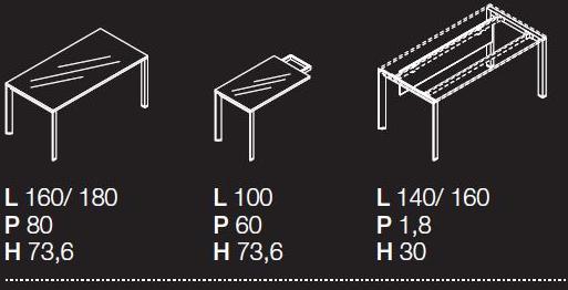 Las Mobili Рабочий стол из стекла Oxi sun-id-1411761 - Вид №2