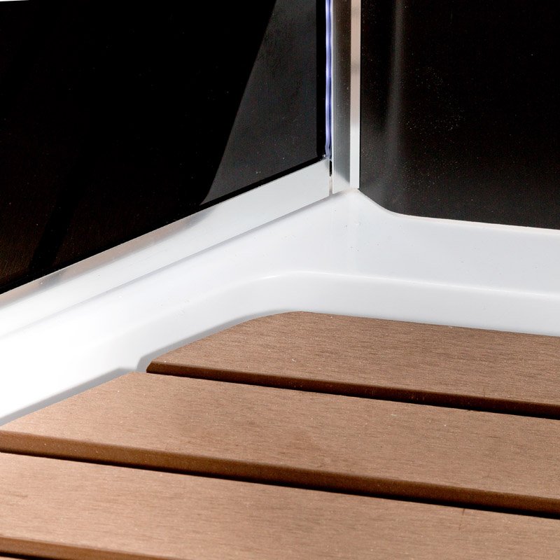 ЕМ1510 LED Душевая кабина DETO Серия EM BМ1590 N с гидромассажем BLACK - Вид №8