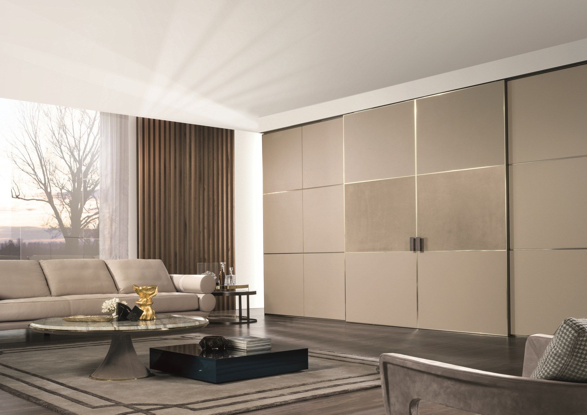 Кожаная дверь Longhi Aluminiun Chic-Doors ARCH-00019343