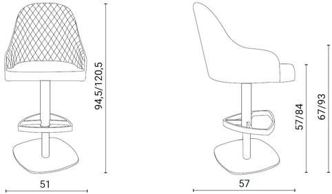 Ozzio Italia Стул кожаный с газлифтом  S509  - Вид №1