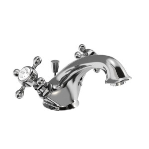 Burlington Смеситель для раковины Stafford Mono с выдвижными отходами (включая ручки) Хром STA11-QT
