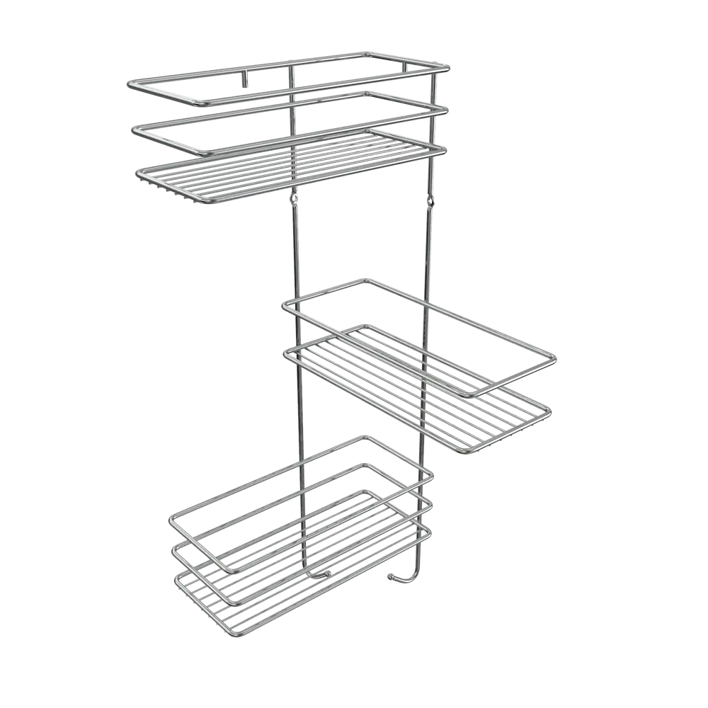 Полка настенная угловая тройная Lemer Soul 22.5x55x22.5 см металл цвет хром 83744060 STLM-2141678 - Вид №3