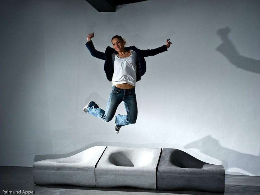 SWISSPEARL Italia Модульная скамейка из бетона со спинкой Design sun-id-1465693 - Вид №8